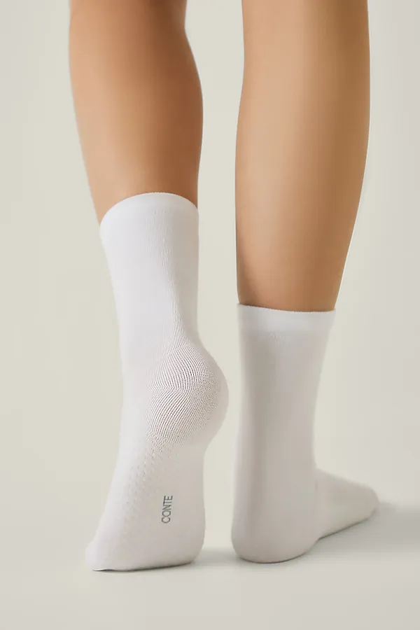 CONTE CLASSIC Носки женские хлопковые (массажный эффект) CONTE ELEGANT, white - фото 2