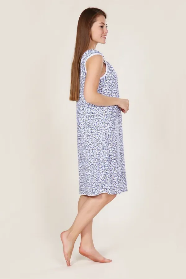 Сорочка 71 НАТАЛИ, голубые цветы - фото 2