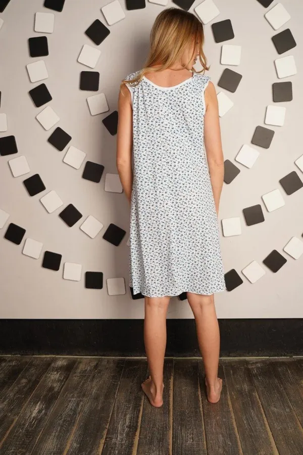 Сорочка 71 НАТАЛИ, синие цветы - фото 2