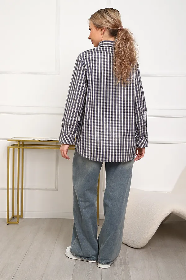 Рубашка 1072 НАТАЛИ, синий - фото 2