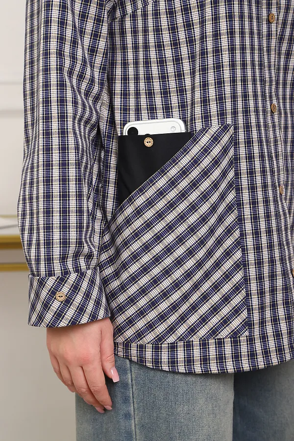 Рубашка 1072 НАТАЛИ, синий - фото 2