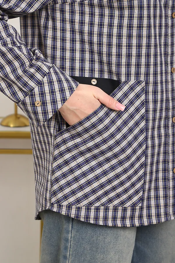 Рубашка 1072 НАТАЛИ, синий - фото 2