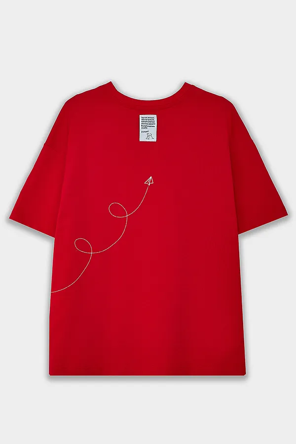 Футболка женская MARK FORMELLE, чистый красный +печать - фото 2
