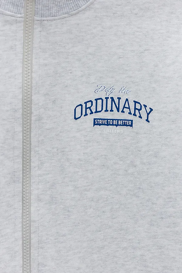 Толстовка для мальчиков MARK FORMELLE, серый меланж 4306-а +печать3 - фото 2