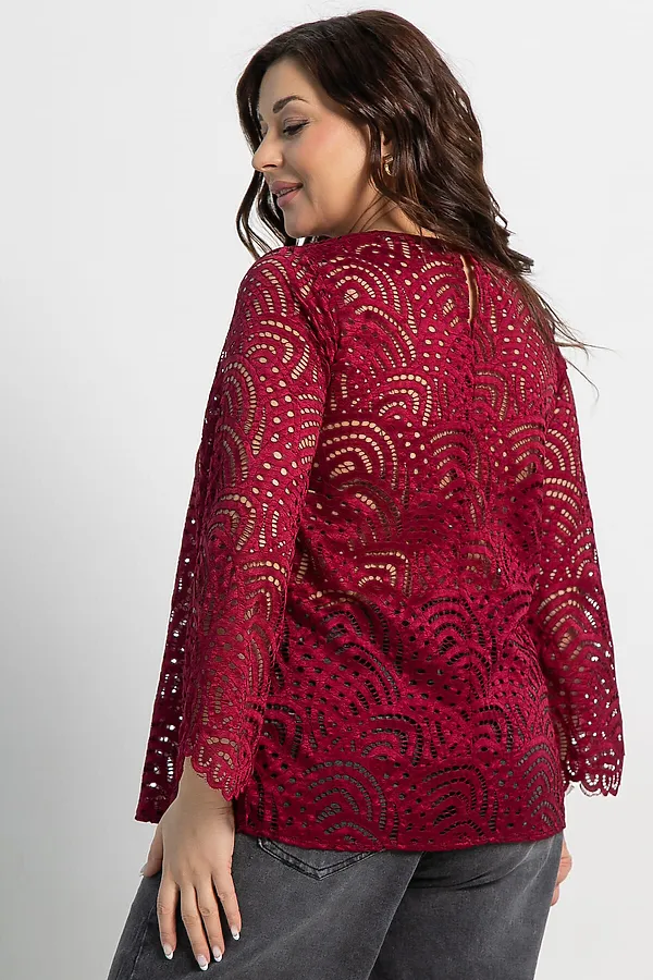 Блуза Лунная ночь LADY TAIGA, бордовая - фото 2