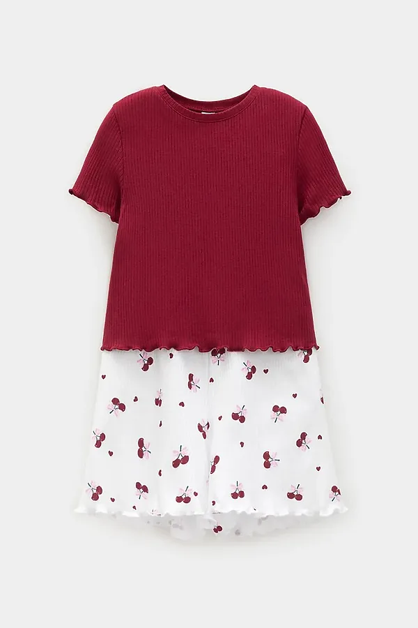 Пижама CROCKID, бордовый - фото 2