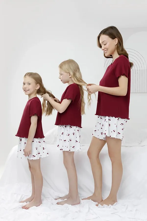 Пижама CROCKID, бордовый - фото 2