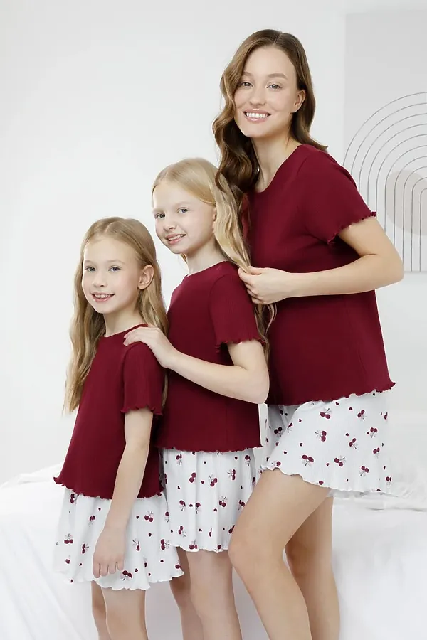 Пижама CROCKID, бордовый - фото 2