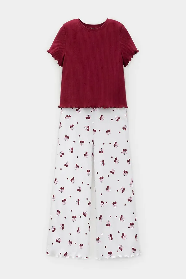 Пижама CROCKID, бордовый - фото 2