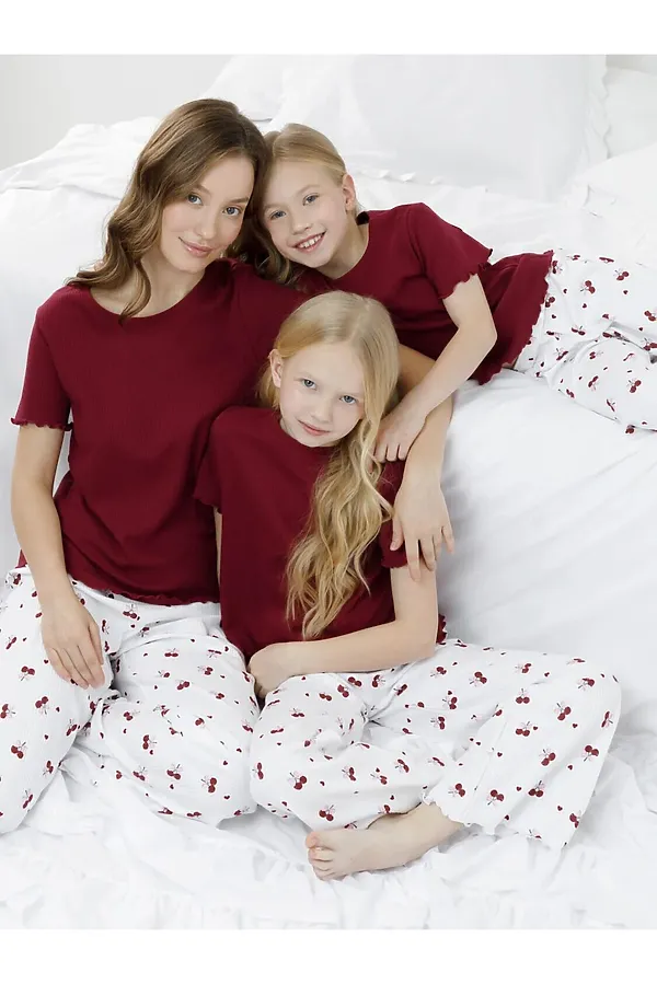 Пижама CROCKID, бордовый - фото 2