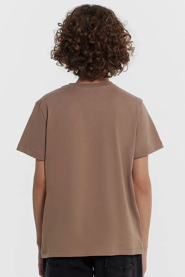 Футболка для мальчиков MARK FORMELLE, мокко +печать - фото 2