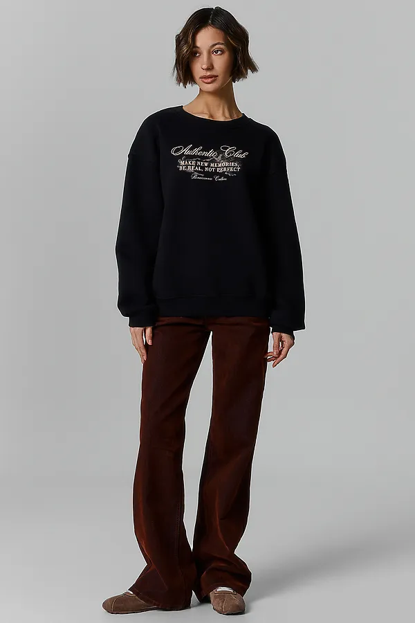 Свитшот женский MARK FORMELLE, черный +печать2 - фото 2