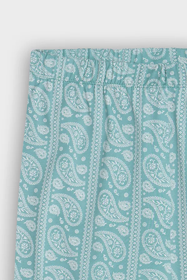 Бриджи женские MARK FORMELLE, пейсли на бирюзовом - фото 2