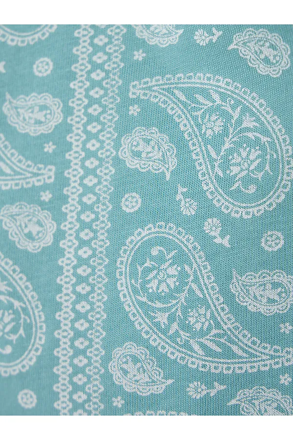 Бриджи женские MARK FORMELLE, пейсли на бирюзовом - фото 2