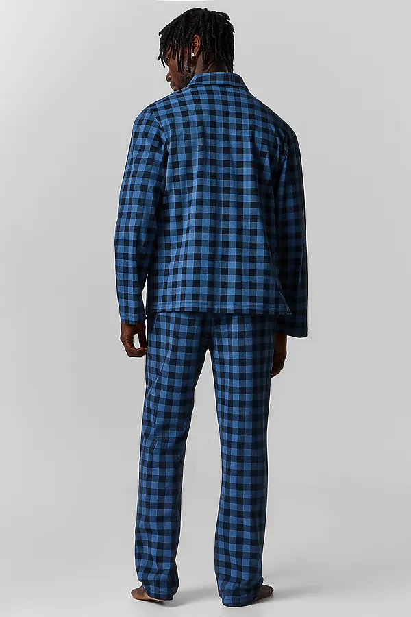 Комплект мужской (сорочка верхняя, брюки) MARK FORMELLE, клетка на т.синем - фото 2