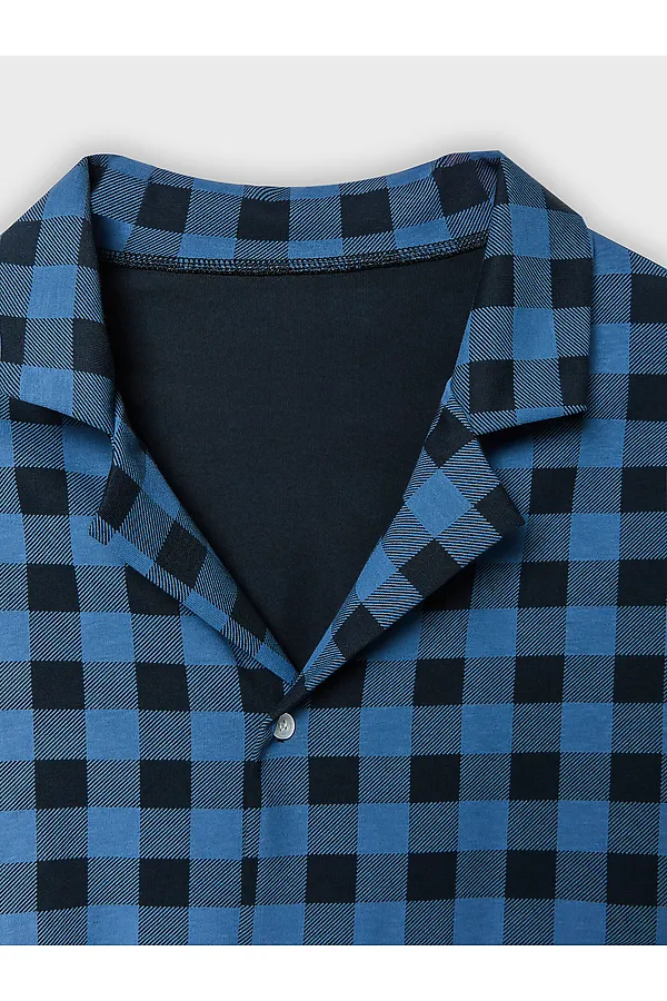 Комплект мужской (сорочка верхняя, брюки) MARK FORMELLE, клетка на т.синем - фото 2