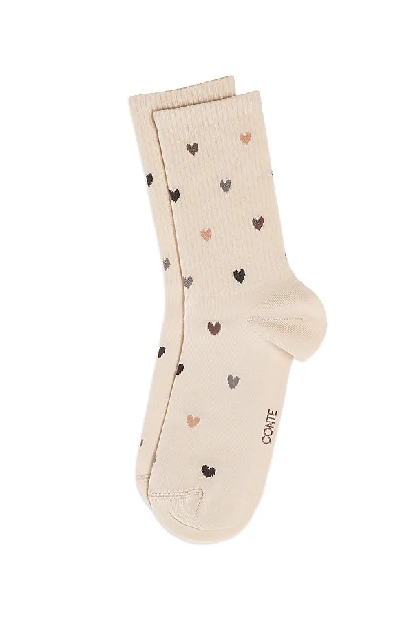 CONTE ACTIVE Удлиненные женские хлопковые носки CONTE ELEGANT, бежевый - фото 2