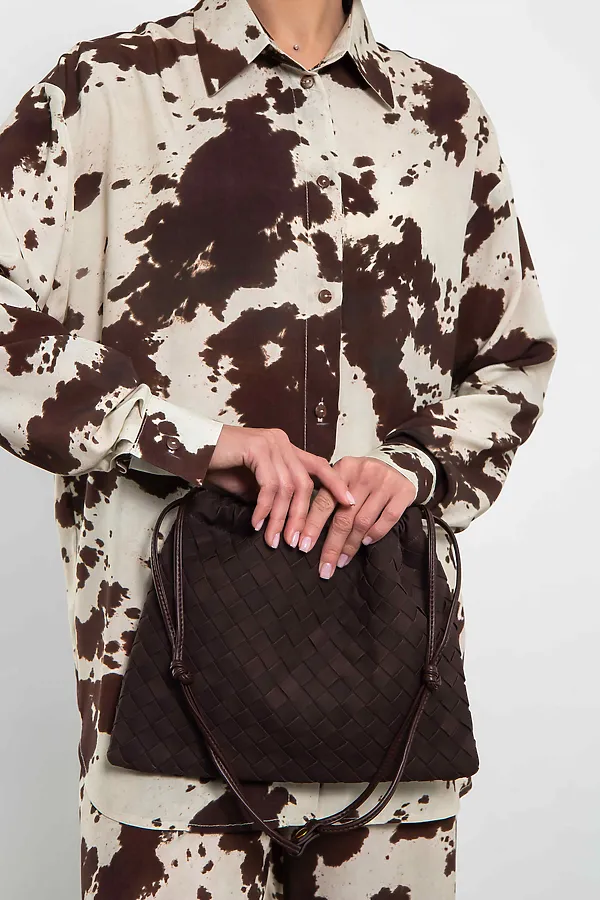 Рубашка KOSMOS, молочный/шоколадный - фото 2