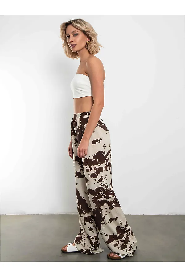 Брюки KOSMOS, молочный/шоколадный - фото 2