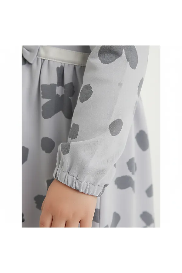 Платье футер 2х нитка начёс YOULALA, серый - фото 2