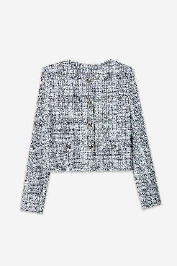 Жакет женский MARK FORMELLE, черно -белая клетка - фото 2