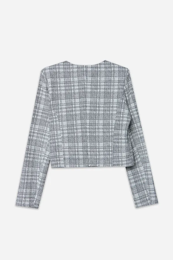 Жакет женский MARK FORMELLE, черно -белая клетка - фото 2