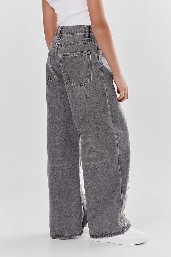 Джинсы для девочек MARK FORMELLE, светло -серый - фото 2