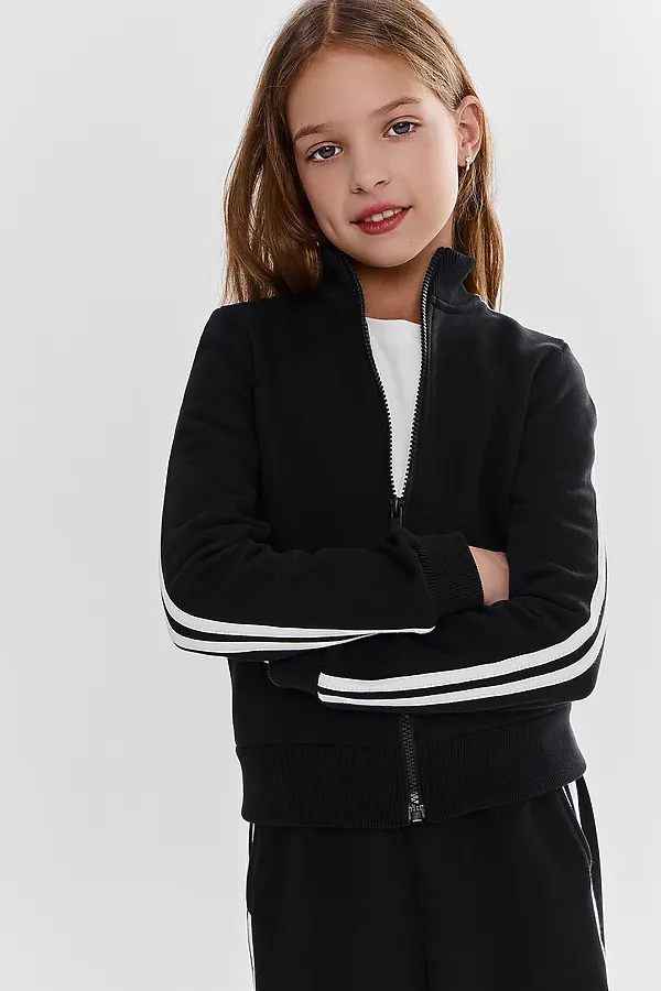 Комплект для девочек (толстовка, брюки) MARK FORMELLE, черный - фото 2