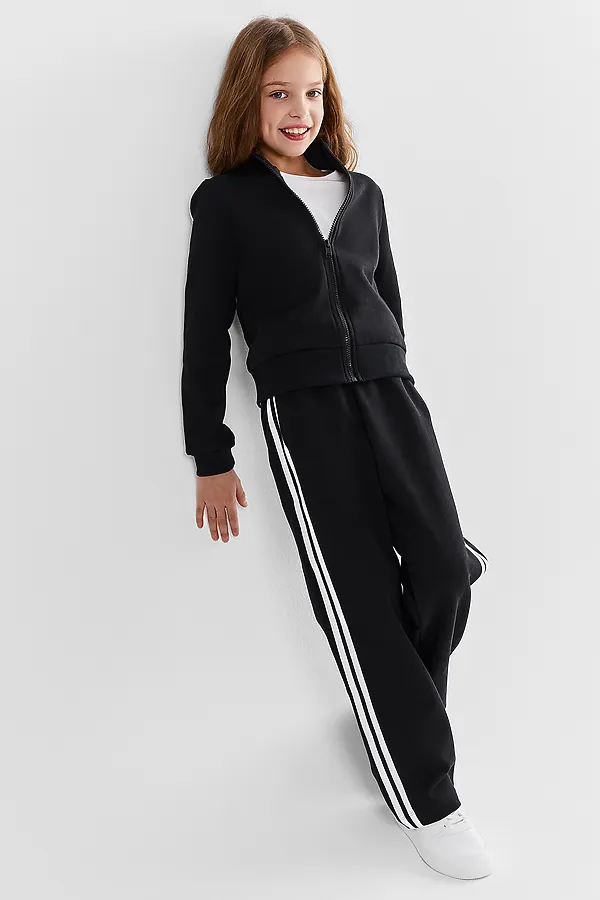 Комплект для девочек (толстовка, брюки) MARK FORMELLE, черный - фото 2