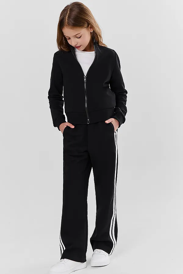 Комплект для девочек (толстовка, брюки) MARK FORMELLE, черный - фото 2