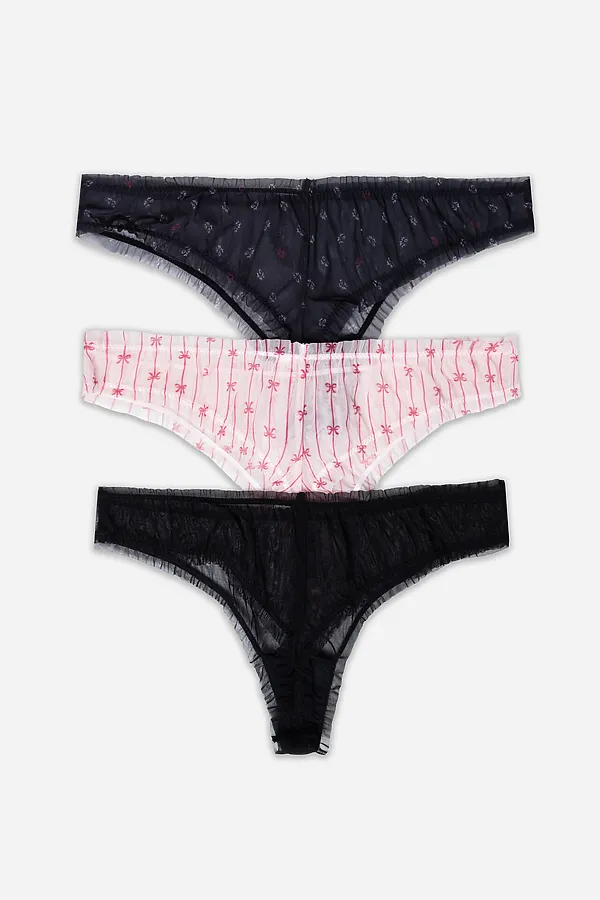Трусы женские (3шт.) MARK FORMELLE, бантики на розовом - фото 2