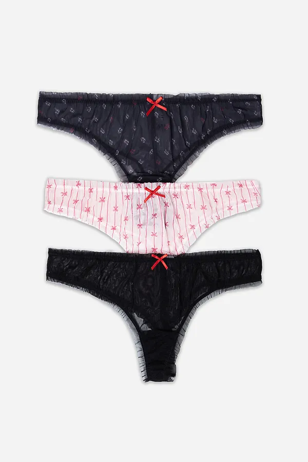 Трусы женские (3шт.) MARK FORMELLE, бантики на розовом - фото 2