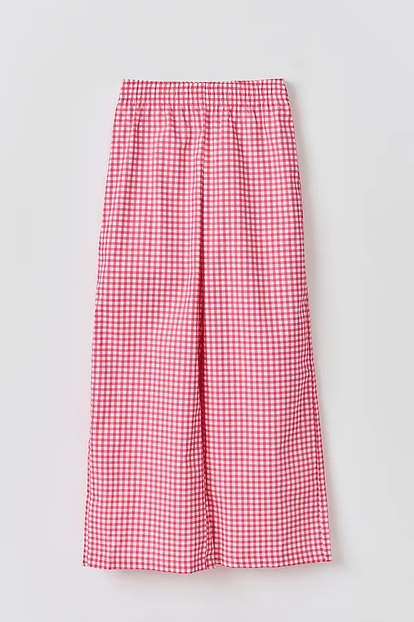 Комплект для девочек (футболка, брюки) MARK FORMELLE, розовый +розовая клетка - фото 2