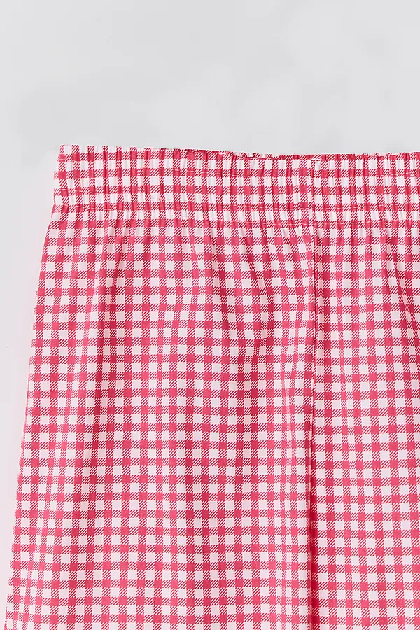 Комплект для девочек (футболка, брюки) MARK FORMELLE, розовый +розовая клетка - фото 2