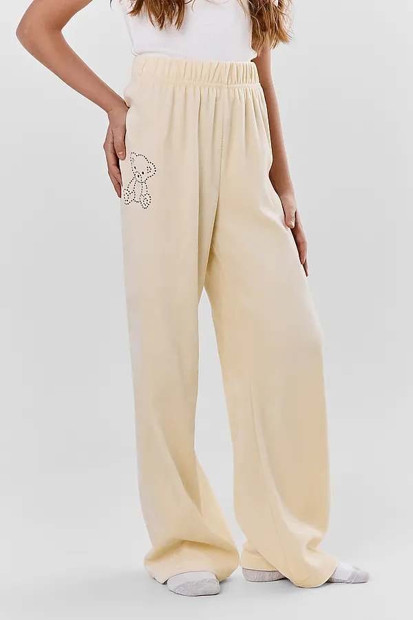 Брюки для девочек домашние MARK FORMELLE, молочный +печать - фото 2