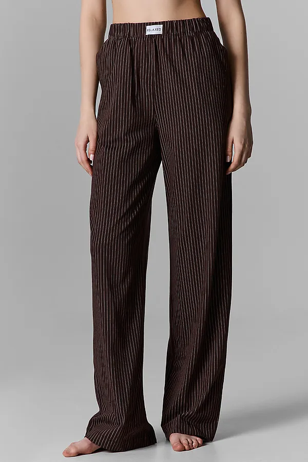 Брюки MARK FORMELLE, полоска на коричневом - фото 2