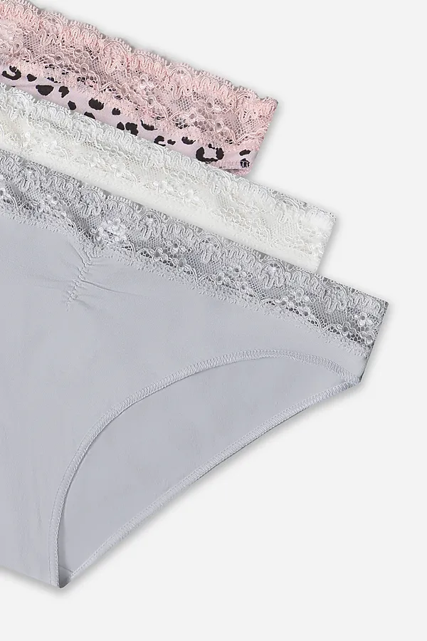 Трусы женские (3шт.) MARK FORMELLE, леопард на розовом - фото 2