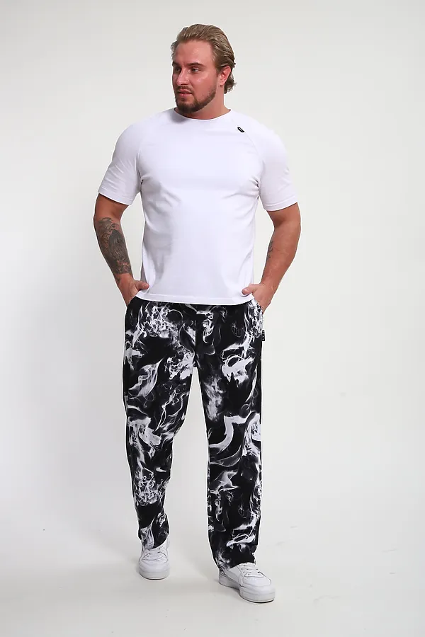 Брюки Б-02 Дым НАТАЛИ, черный/белый дым - фото 2