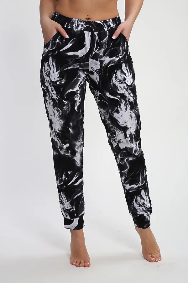 Брюки Дым Б-01 НАТАЛИ, черный/белый дым - фото 2