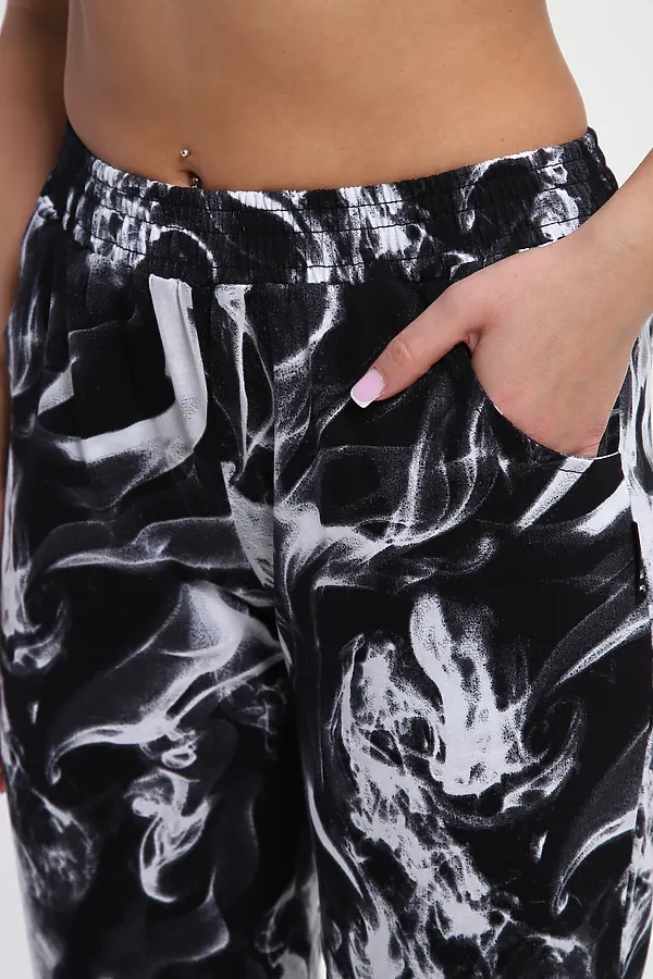 Брюки Дым Б-01 НАТАЛИ, черный/белый дым - фото 2