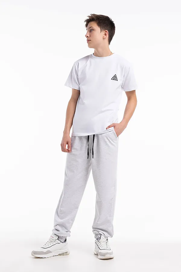 Брюки Грей 1 НАТАЛИ, светло-серый меланж - фото 2