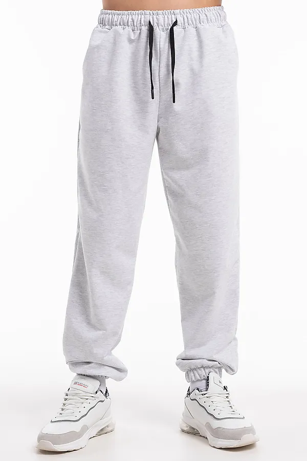 Брюки Грей 1 НАТАЛИ, светло-серый меланж - фото 2