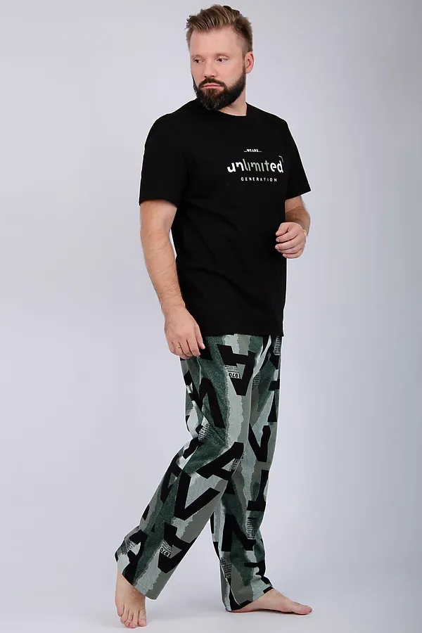 Пижама с брюками Генри НАТАЛИ, черный - фото 2