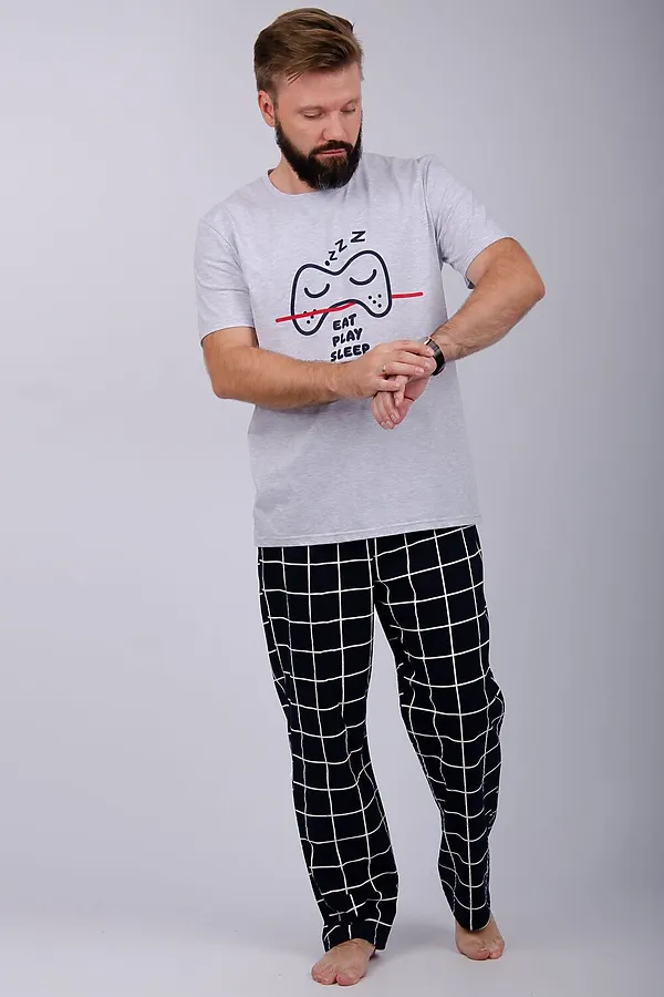 Пижама с брюками Стэнли 2 НАТАЛИ, темно-синий - фото 2