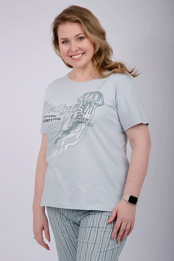 Пижама с брюками Джелли 2 НАТАЛИ, эвкалипт - фото 2