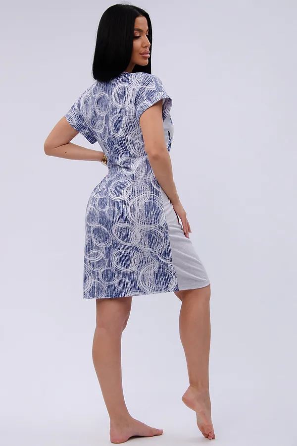 Сорочка Цикорий НАТАЛИ, светло-серый меланж - фото 2