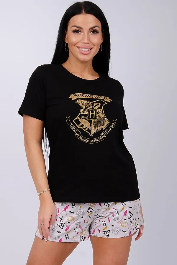 Пижама с шортами Хогвартс НАТАЛИ, в ассортименте - фото 2