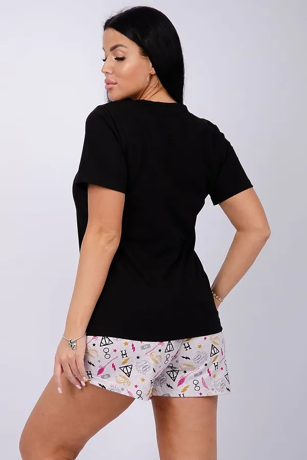 Пижама с шортами Хогвартс НАТАЛИ, в ассортименте - фото 2