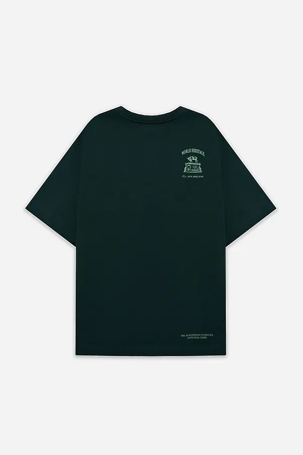 Футболка мужская MARK FORMELLE, т.зеленый +печать1 - фото 2