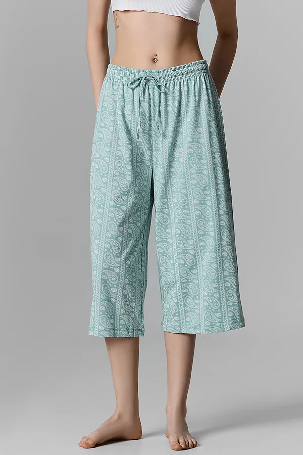 Бриджи женские MARK FORMELLE, пейсли на бирюзовом - фото 2